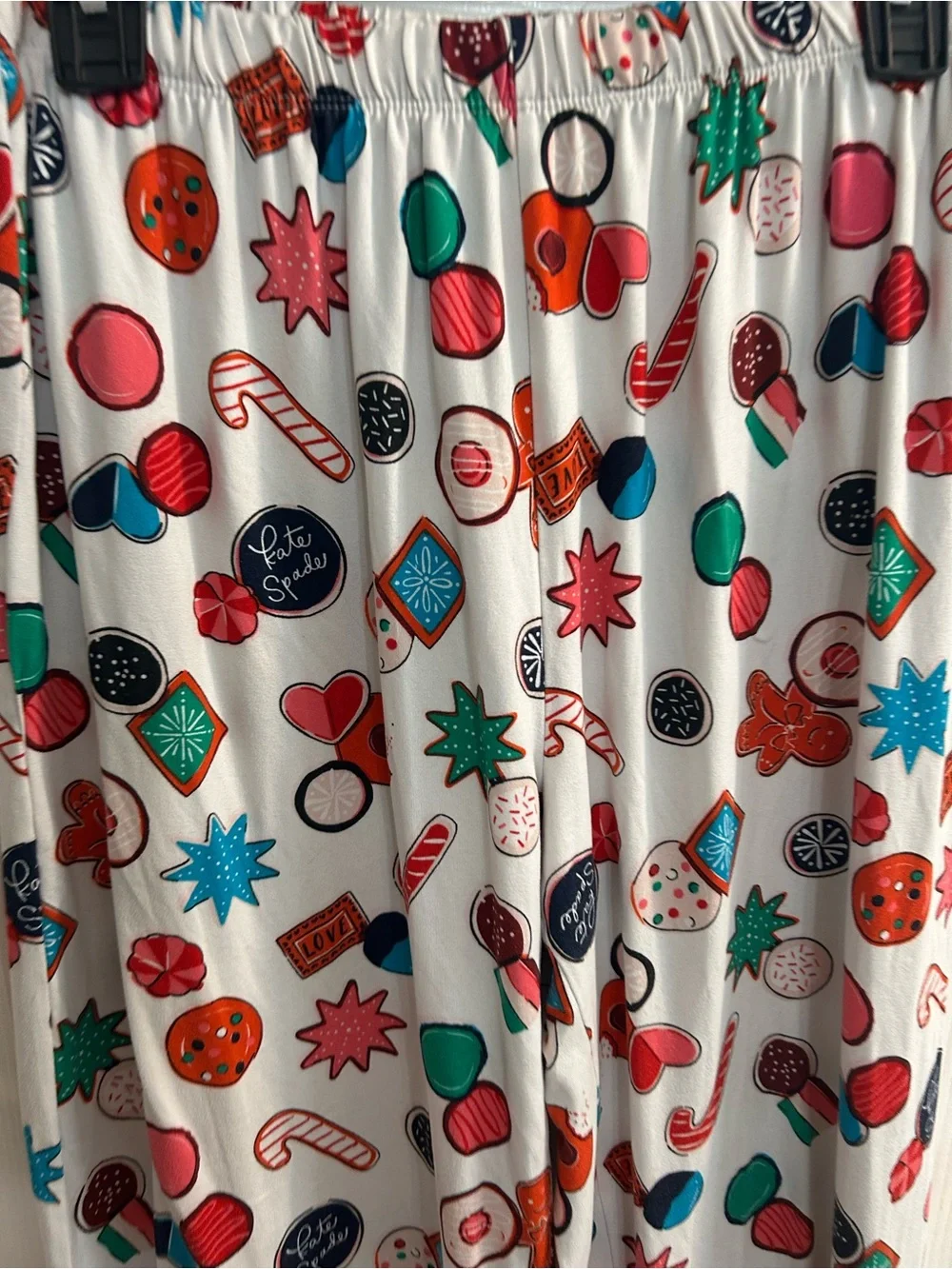 Kate Spade Women's Christmas Pajama Pants size large cookies candy canes etc